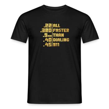 All Faster Than Dialing - Men's T-Shirt - black - Front - AI Model Male 178 light (178cm)