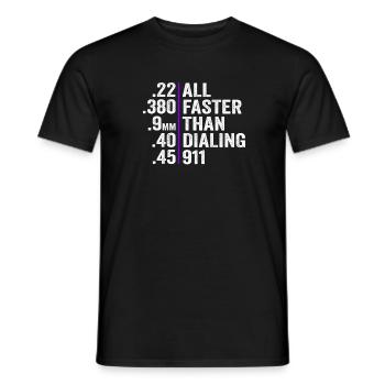 All Faster Than Dialing - Men's T-Shirt - black - Front - AI Model Male 178 light (178cm)