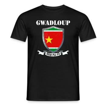 Gwadloup nou pli fo Gift Guadeloupe - Men's T-Shirt - black - Front - AI Model Male 178 light (178cm)