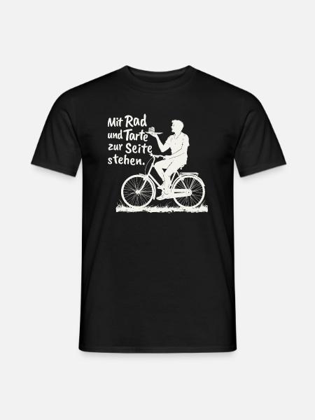 Fahrrad shirt Rad und Tarte lustig Wortspiel hell - Männer T-Shirt - Schwarz