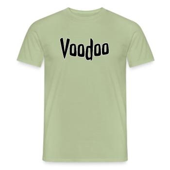 voodoo - Heren T-shirt - saliegroen - Voor - AI Model Male 178 light (178cm)