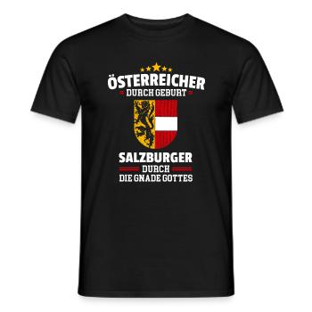 SALZBURGER GNADE GOTTES - SALZBURG - T-SHIRT - Männer T-Shirt - Schwarz - Vorne - AI Model Male 178 light (178cm)