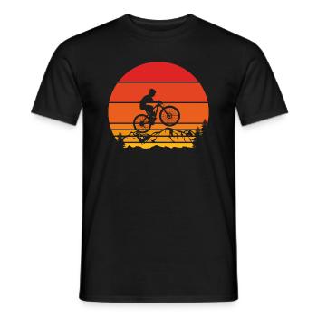Mountain Bike Biker Cycling Bike Vintage - Men's T-Shirt - black - Front - AI Model Male 178 light (178cm)