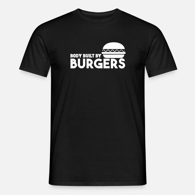 Burger - Männer T-Shirt - Schwarz