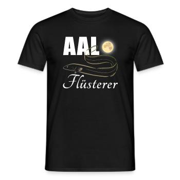 Aal Flüsterer Vollmond - Angeln - Männer T-Shirt - Schwarz - Vorne - AI Model Male 178 light (178cm)