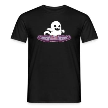 DJ « ghost-music » basse son disco beat boombox - T-shirt homme - noir - Devant - AI Model Male 178 light (178cm)