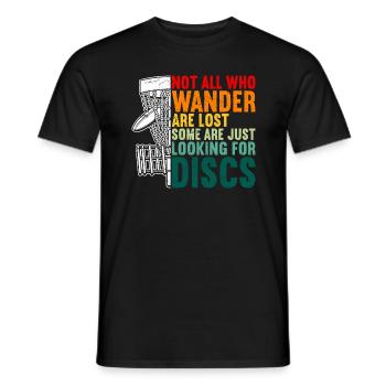 Disc Golf Disc Golfing - Men's T-Shirt - black - Front - AI Model Male 178 light (178cm)