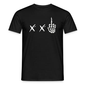 Straight Kiss Death Punk - Men's T-Shirt - black - Front - AI Model Male 178 light (178cm)