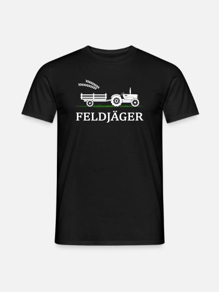 Traktor Feldjäger Dorfkind Bauernhof Landei - Männer T-Shirt - Schwarz