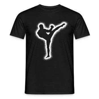 Muay Thai Kickboxer Arts Martiaux Garçons Kickboxing - T-shirt homme - noir - Devant - AI Model Male 178 light (178cm)