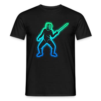Fechter Fecht Fechtkunst Kinder Herren Fechten - Männer T-Shirt - Schwarz - Vorne - AI Model Male 178 light (178cm)
