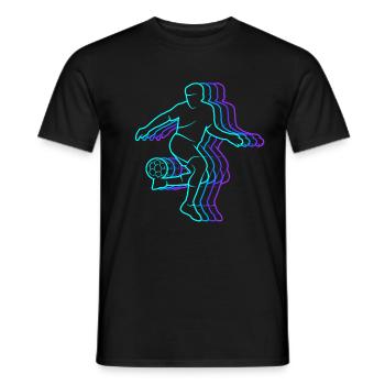 Fussball vintage Fußballer Herren Jungen Fußball - Männer T-Shirt - Schwarz - Vorne - AI Model Male 178 light (178cm)
