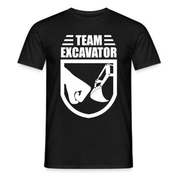 Excavator - Männer T-Shirt - Schwarz - Vorne - AI Model Male 178 light (178cm)