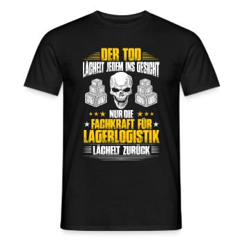 Warehouse logistics specialist gift gift idea - Men's T-Shirt - black - Front - AI Model Male 178 light (178cm)