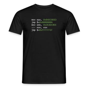 code - T-shirt homme - noir - Devant - AI Model Male 178 light (178cm)