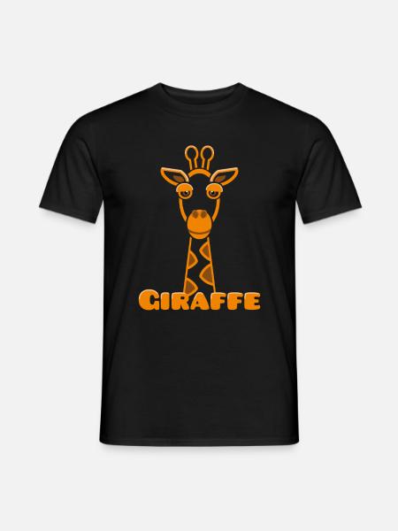 Giraffe - Männer T-Shirt - Schwarz