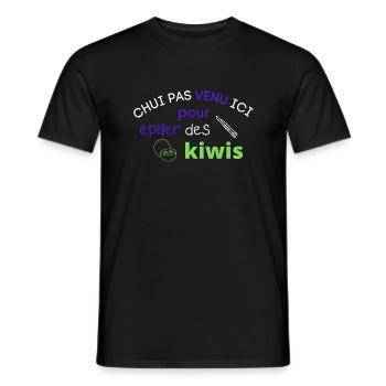pas venu ici pour épiler des kiwis cadeau humour - T-shirt homme - noir - Devant - AI Model Male 178 light (178cm)