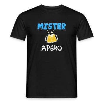 Mister apéro cadeau humour drôle - T-shirt homme - noir - Devant - AI Model Male 178 light (178cm)