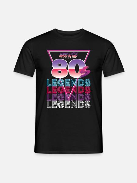 80s - Männer T-Shirt - Schwarz