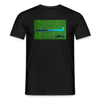 Field Hockey Artificial Turf Hockey Hockey Sticks - Men's T-Shirt - black - Front - AI Model Male 178 light (178cm)