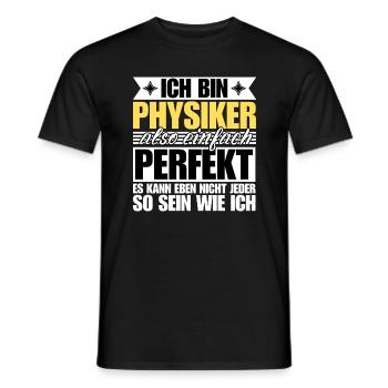 Perfekter Physiker - Männer T-Shirt - Schwarz - Vorne - AI Model Male 178 light (178cm)