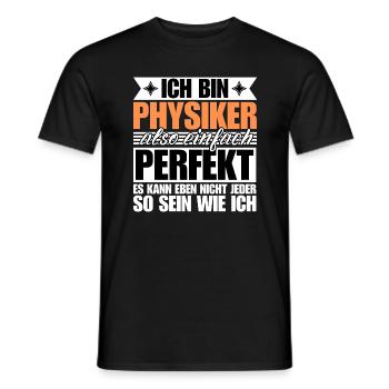 Perfekter Physiker - Männer T-Shirt - Schwarz - Vorne - AI Model Male 178 light (178cm)