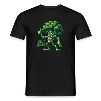 Légumes fous : Broccoli Bodybuilder Pro Pouces en l’air - T-shirt homme - noir - Devant - AI Model Male 178 light (178cm)