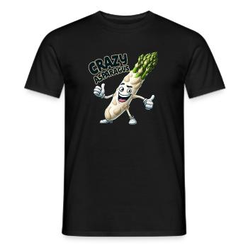 Légumes fous : Asperges Bodybuilder Pro Pouces en l’air - T-shirt homme - noir - Devant - AI Model Male 178 light (178cm)