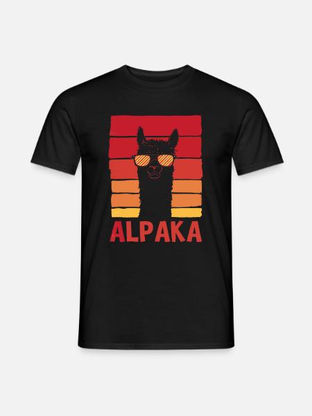 Alpaka Lama Alpakas Tier - Männer T-Shirt - Schwarz