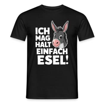 Esel Eselchen Maultier Muli - Männer T-Shirt - Schwarz - Vorne - AI Model Male 178 light (178cm)