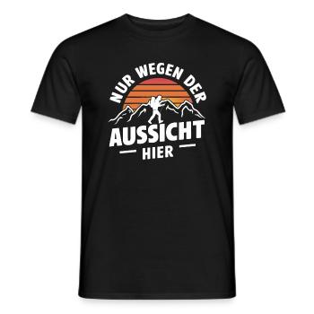 Hiking Hikers Hike Mountains Forest - Men's T-Shirt - black - Front - AI Model Male 178 light (178cm)