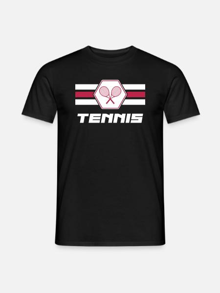 Tennis Matchball Tennisspieler Tennisverein - Männer T-Shirt - Schwarz