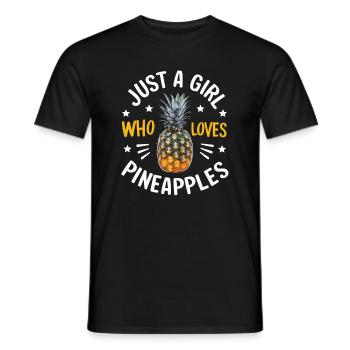 Ananas tropische hawaiianische Frucht - Männer T-Shirt - Schwarz - Vorne - AI Model Male 178 light (178cm)