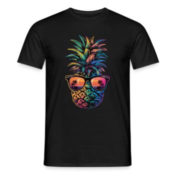 Ananas Fruit tropical hawaïen - T-shirt homme - noir - Devant - AI Model Male 178 light (178cm)