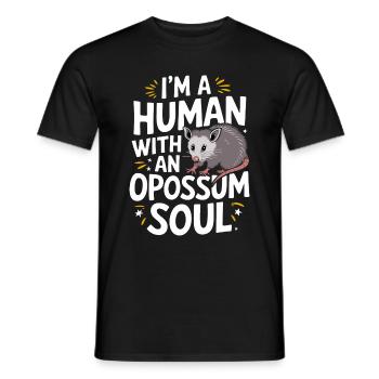 Opossum Possum Animal - Men's T-Shirt - black - Front - AI Model Male 178 light (178cm)