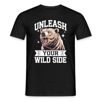 Ours Grizzli Ours brun Ours - T-shirt homme - noir - Devant - AI Model Male 178 light (178cm)