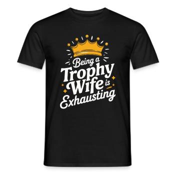 Woman Wife Partner Family Married - Men's T-Shirt - black - Front - AI Model Male 178 light (178cm)