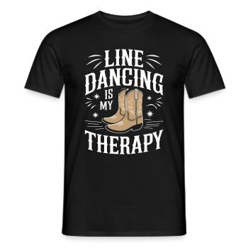 Line Dancing Dancing Dancers - Men's T-Shirt - black - Front - AI Model Male 178 light (178cm)
