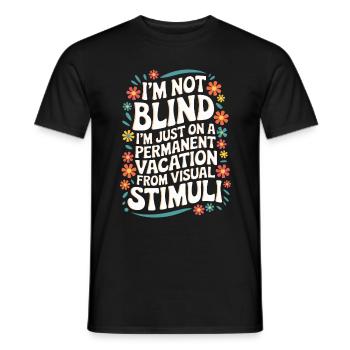 Blinde Blindheit Sehbehinderte Menschen - Männer T-Shirt - Schwarz - Vorne - AI Model Male 178 light (178cm)