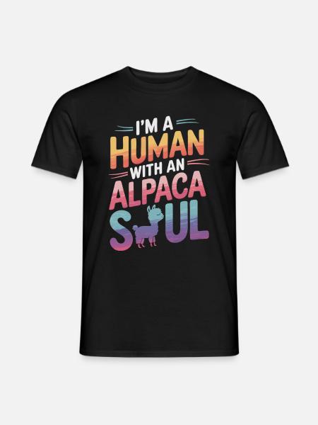 Alpaca Llama - Men's T-Shirt - black