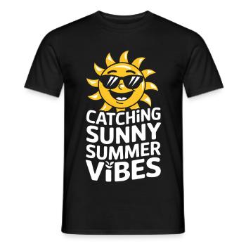Sunny Summer Moments Vibes Sommer Sonne - Männer T-Shirt - Schwarz - Vorne - AI Model Male 178 light (178cm)
