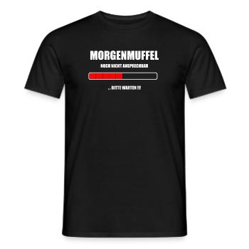 Morning Muffle Chargement - T-shirt homme - noir - Devant - AI Model Male 178 light (178cm)