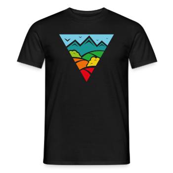 Farbfelder - Männer T-Shirt - Schwarz - Vorne - AI Model Male 178 light (178cm)