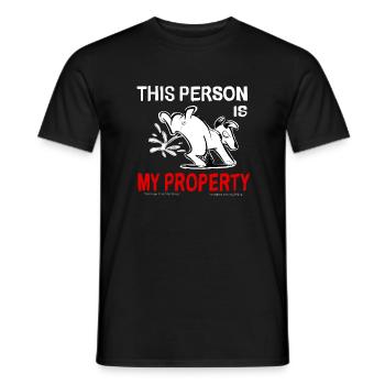 Dog Property - Men's T-Shirt - black - Front - AI Model Male 178 light (178cm)