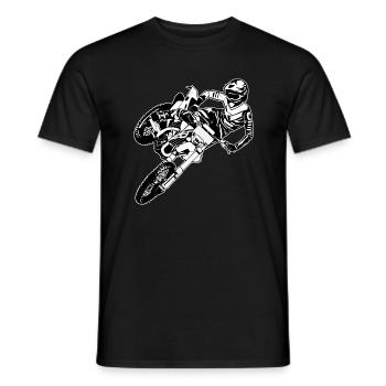 Enduro Offroad - Männer T-Shirt - Schwarz - Vorne - AI Model Male 178 light (178cm)