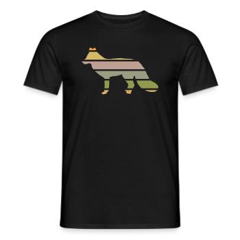 habitants de la forêt renard de la forêt renard-coucher de soleil - T-shirt homme - noir - Devant - AI Model Male 178 light (178cm)