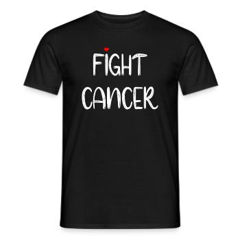 Fight Cancer Heart - Men's T-Shirt - black - Front - AI Model Male 178 light (178cm)