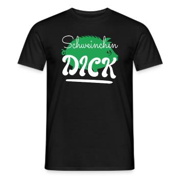 Schweinchen Dick - Männer T-Shirt - Schwarz - Vorne - AI Model Male 178 light (178cm)