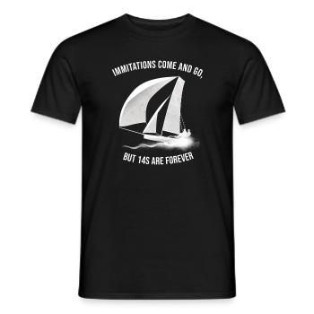 Skiff Int 14s - Männer T-Shirt - Schwarz - Vorne - AI Model Male 178 light (178cm)