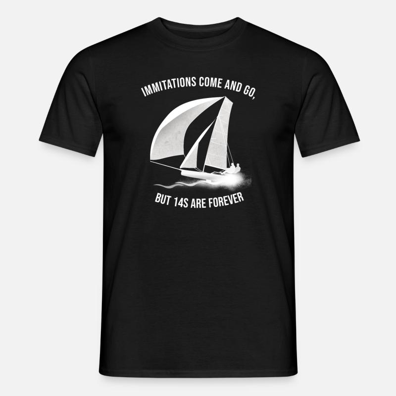 Skiff Int 14s - Männer T-Shirt - Schwarz